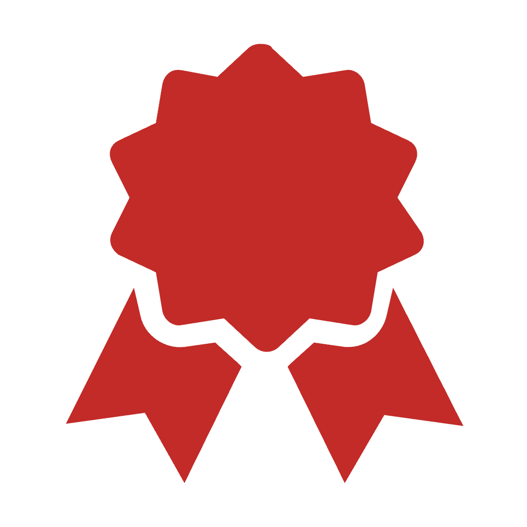 Red certificate symbol